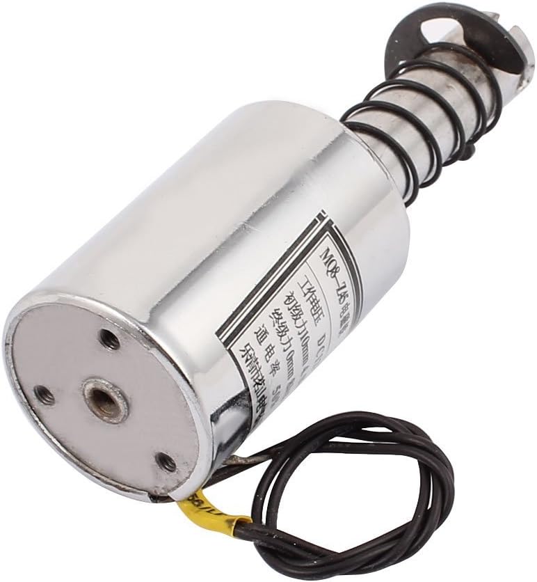 12V 10mm Pull Type Solenoid Electromagnet 4 8kg Force 2 Spring Plunger with Wire - Image 3